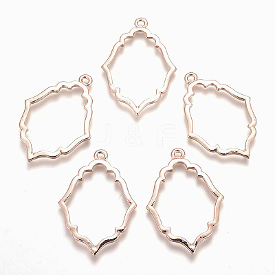 Rack Plating Alloy Open Back Bezel Pendants LS-X-PALLOY-Q351-06RG-FF-1
