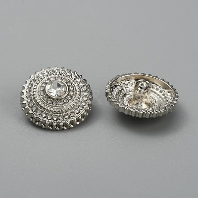1-Hole Alloy Button DIY-WH0366-90P-1