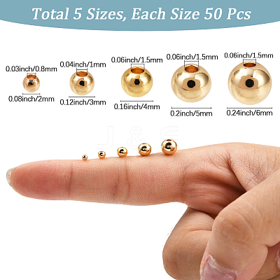 250Pcs 5 Styles Rack Plating Brass Spacer Beads KK-PA0001-02G-1