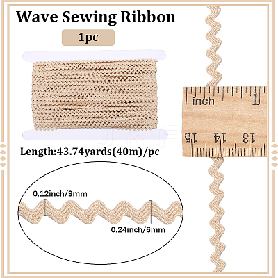 40M Polyester Wavy Fringe Trim Ribbon OCOR-GF0004-39Y-1