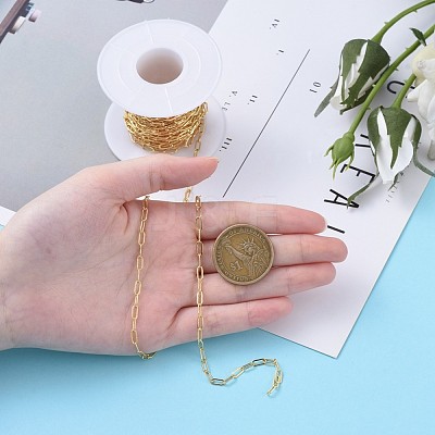 Soldered Brass Paperclip Chains CHC-G005-06G-1
