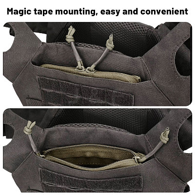 Nylon & Plastic Outdoor Tactical Vest Zipper Strip DIY-WH0128-60B-1