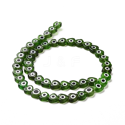 Handmade Evil Eye Lampwork Beads Strands LAMP-F023-B13-1