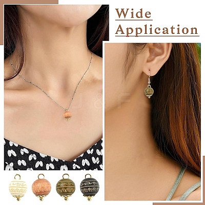 20Pcs Wood Pendants PALLOY-YW00200-01-1