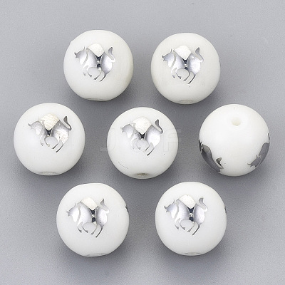 Electroplate Glass Beads EGLA-S178-11E-01-1