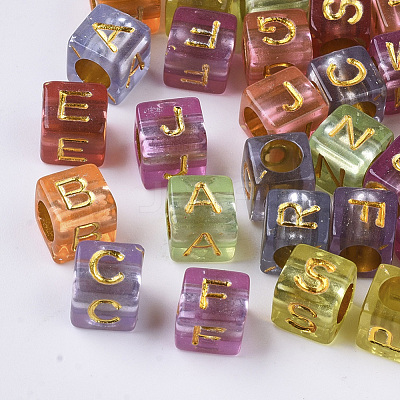 Transparent Plated Acrylic Beads MACR-S299-053-1