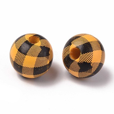 Natural Wood Large Hole Beads WOOD-S057-025-1
