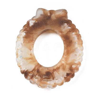 Two Tone Transparent Resin Cabochons CRES-S302-38-1
