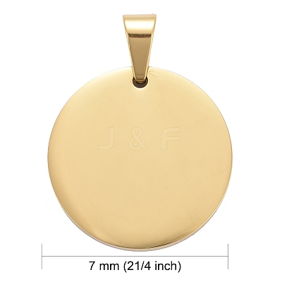 304 Stainless Steel Pendants Ion Plating(IP) STAS-P115-08G-1