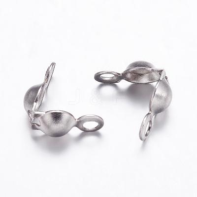 Tarnish Resistant 304 Stainless Steel Bead Tips STAS-K146-071-8x4mm-1
