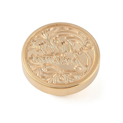 Merry Christmas Wax Seal Brass Stamp Head LS-AJEW-Z031-04G-18-1