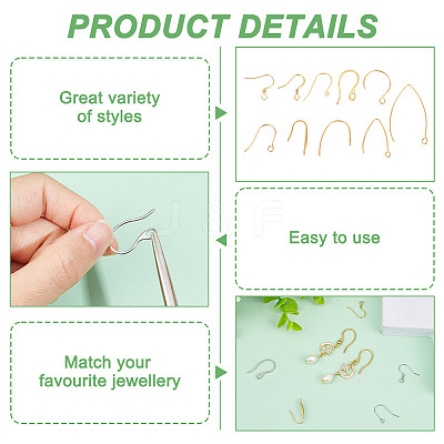 304 Stainless Steel Earring Hooks STAS-UN0002-70-1