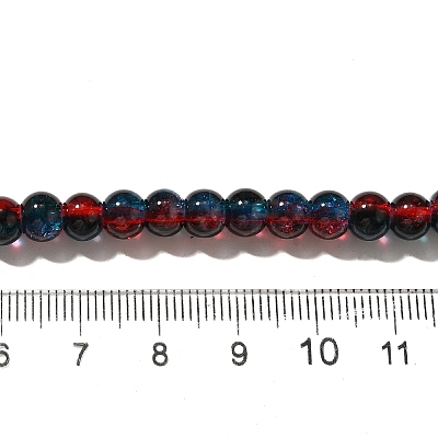 Crackle Glass Beads Strands CCG-C002-6mm-10-1