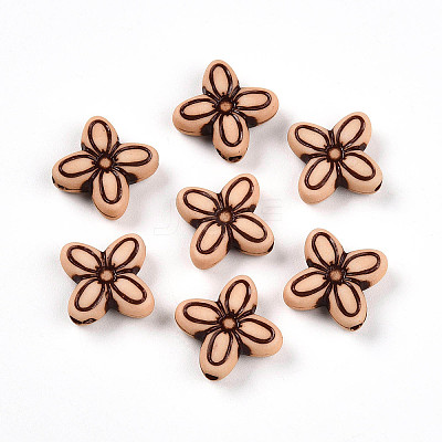 Opaque Acrylic Beads SACR-T017-21-1
