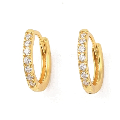 925 Sterling Silver with Micro Pave Cubic Zirconia Hoop Earrings Findings STER-B004-17G-1