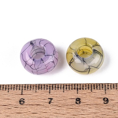 Imitation Jelly Crackle Acrylic European Beads CACR-Q200-28-1