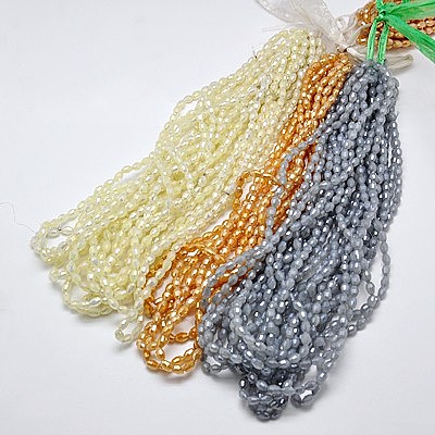 Electroplate Glass Beads Strands EGLA-J013-4X6mm-FM4-1
