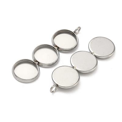 304 Stainless Steel Pendant Cabochon Settings STAS-K320-03B-P-1