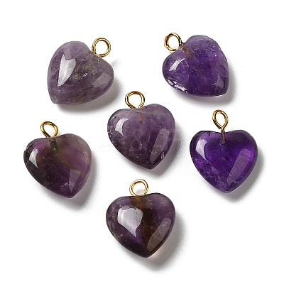 Natural Amethyst Pendants G-E603-01G-03-1