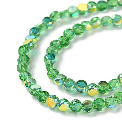 Transparent Electroplate Glass Beads Strands GLAA-Q099-A01-03-1
