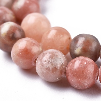 Natural Plum Blossom Jasper Beads Strands G-A163-02-10mm-1