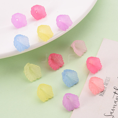 Frosted Acrylic Bead Caps X-MACR-S371-10A-1