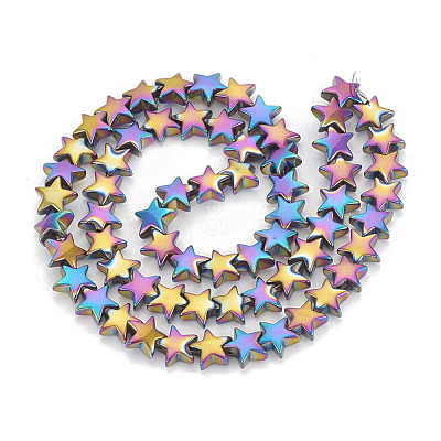 Electroplate Non-magnetic Synthetic Hematite Beads Strands G-N0321-08D-1
