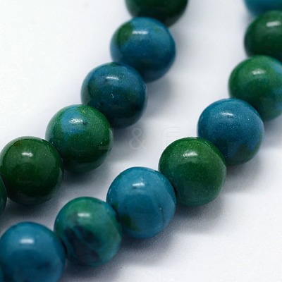 Synthetic Chrysocolla Beads Strands G-I199-34-4mm-1