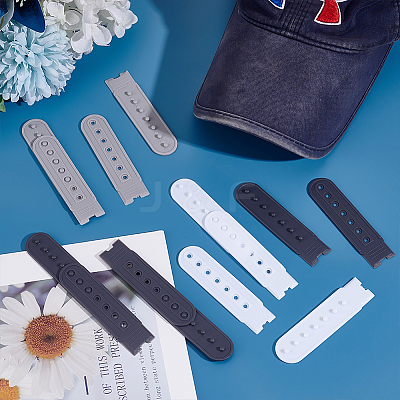 60 Sets 3 Colors 7-Holes Replacement Fasteners Buckle Extender Baseball Cap Cowboy Hat Snap Strap Clip FIND-OC0002-78-1