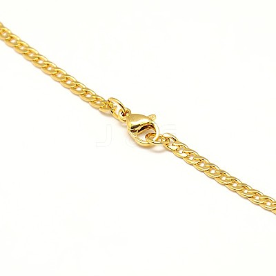 304 Stainless Steel Curb Chain/Twisted Chain Necklace Making STAS-A028-N108G-1