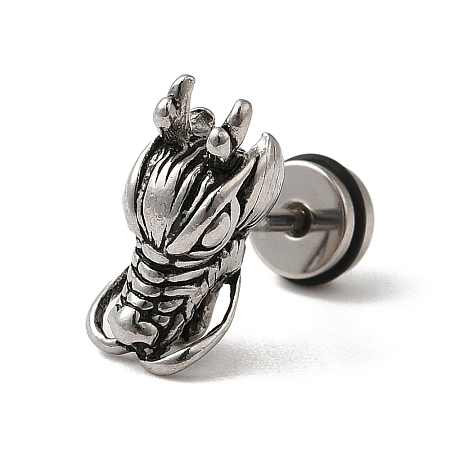 304 Stainless Steel Stud Earrings LS-EJEW-K260-03A-AS-1