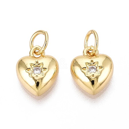 Brass Micro Pave Cubic Zirconia Charms ZIRC-R109-039-NF-1