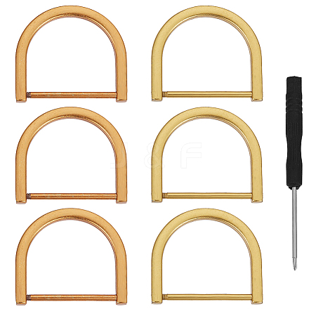 6Pcs Alloy D-Ring Anchor Shackle Clasps FIND-DR0001-76-1