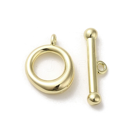 Brass Toggle Clasps KK-C048-03G-1