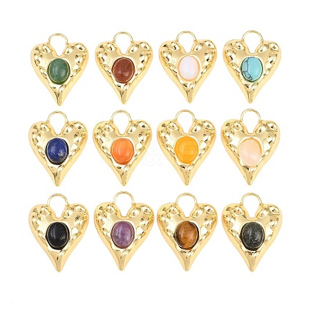 Natural & Synthetic Mixed Gemstone Pendants GG-G001-02G-1