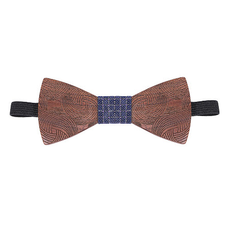 1Pc Wood Bow Ties for Bridegroom AJEW-CA0004-59B-1