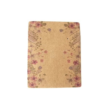 Rectangle Cardboard Earring Display Cards CDIS-WH0020-04-1