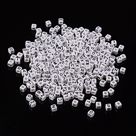 Acrylic Horizontal Hole Letter Beads OACR-YW0002-08-1