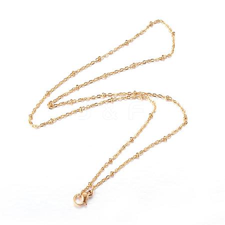 304 Stainless Steel Cable Chain Necklaces NJEW-P147-06G-1