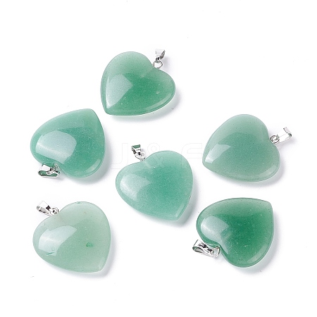 Natural Green Aventurine Pendants X-G-G956-B37-FF-1