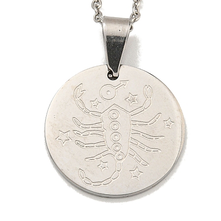 Non-Tarnish Constellation Pendant Necklaces LS-NJEW-S422-04P-08-1