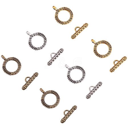 Tibetan Style Alloy Toggle Clasps TIBE-PH0004-83-1