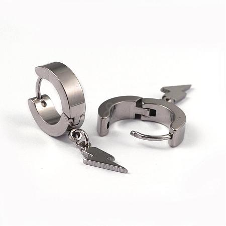 304 Stainless Steel Huggie Hoop Earrings EJEW-L183-15P-1