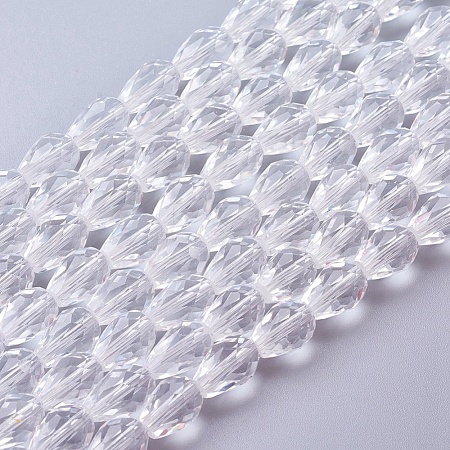 Glass Beads Strands X-GLAA-R024-11x8mm-12-1