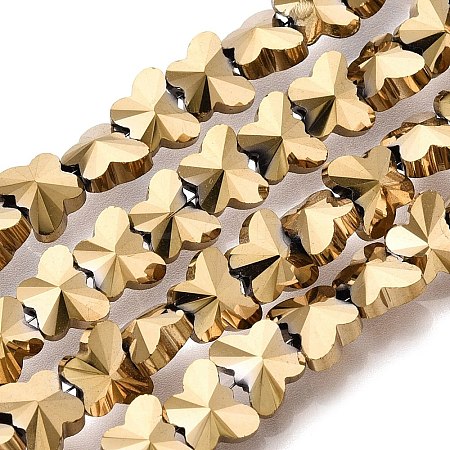 Electroplate Glass Beads Strands EGLA-Q135-04A-A01-1