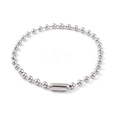 Non-Tarnish 304 Stainless Steel Ball Chain Necklaces for Women NJEW-G135-01B-P-1