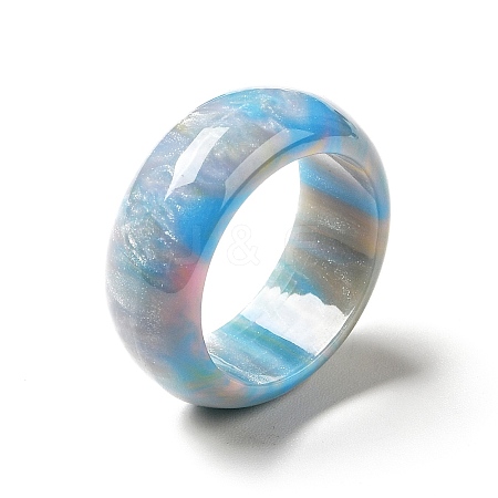Resin Plain Band Finger Ring for Women LS-RJEW-C034-01F-1