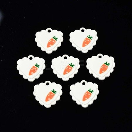 Spray Painted Alloy Pendants ENAM-S127-034-RS-1