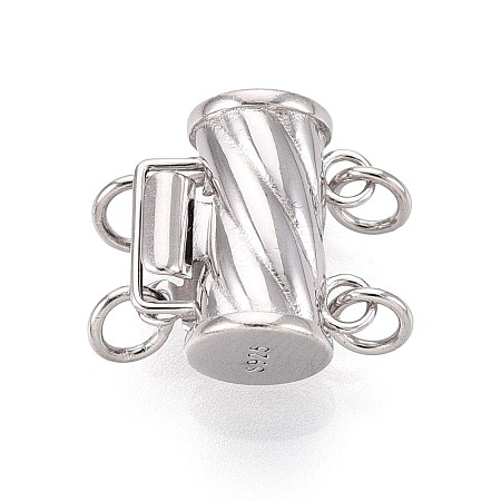 925 Sterling Silver Box Clasps STER-T008-56S-1
