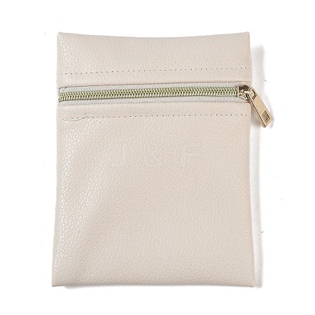 Imitation Leather Jewelry Storage Zipper Bags ABAG-G016-01C-02-1